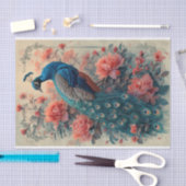 Dramatische Posing Peacock Tissuepapier (Craft)