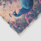 Dramatische Posing Peacock Tissuepapier (Detail)