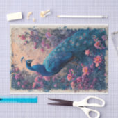 Dramatische Posing Peacock Tissuepapier (Craft)