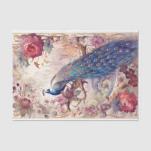 Dramatische Posing Peacock Tissuepapier