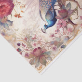 Dramatische Posing Peacock Tissuepapier (Detail)