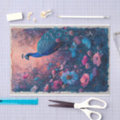 Dramatische Posing Peacock Tissuepapier (Craft)