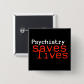 Dramatische Pro-Psychiatrische Button (Square) (Voorkant /achterkant)