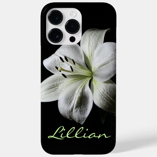 Dramatische Pure White Lily Case-Mate iPhone Case (Achterkant)