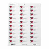 Dramatische rode kever, Apple Etiket (Full Sheet)