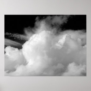 Dramatische wolken (B&W) Poster