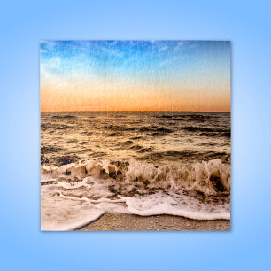 Dramatische zonsondergang  Strandgolven Naples Flo Legpuzzel