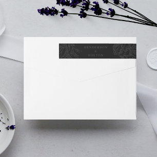Dramatische zwarte op Black Floral Wreath Wedding