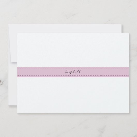 Drame et Fanfare Mauve Invitation (Dos)