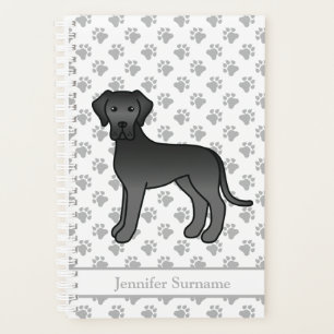 Drame noir Great Dane Chien de dessin animé mignon