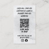 drank bartender Professional | Grijze Waterverf Visitekaartje (Achterkant)