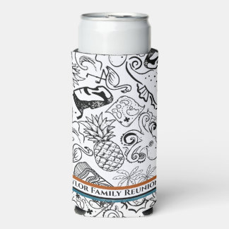 Drank Coozie met Tiki Zomer Vibes