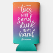 Drank in mijn Hand Mooie Tekst Ontwerp Gradiënt (Achterkant)