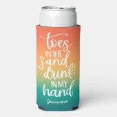 Drank in mijn Hand Mooie Typografie Retro Gradiënt (Seltzer Achterkant)