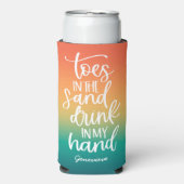 Drank in mijn Hand Mooie Typografie Retro Gradiënt (Seltzer Voorkant)