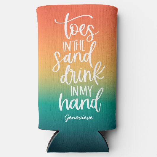 Drank in mijn Hand Mooie Typografie Retro Gradiënt (Voorkant)