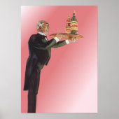  dranken, Butler Serving Wine op lade Poster (Voorkant)