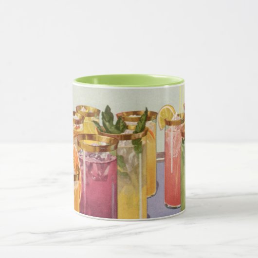  dranken, Drinken met ijsblokjes op een lade Mok (Midden)