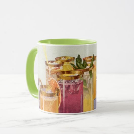  dranken, Drinken met ijsblokjes op een lade Mok (Voorkant links)