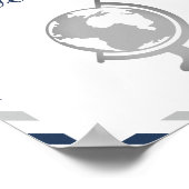 Dranken Navy Grijze Reizen Vliegtuig Luchtvaartmaa Poster (Hoek)