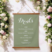 Drankenmenu Trouw Sage Groen Wit  