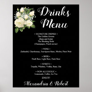Drankenmenu | Trouwkaart Poster