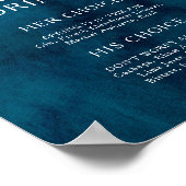 Drankje bord met waterverf oceaan signatuur poster (Hoek)