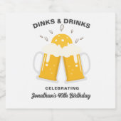 Drankjes & Drinken Bier Mokken Clinking Pickleball Bier Etiket (Enkel label)