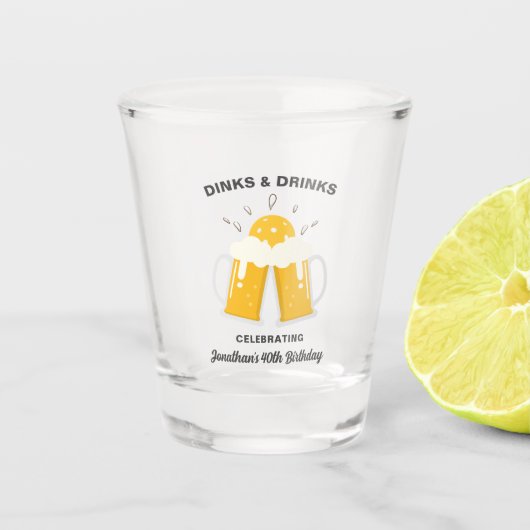 Drankjes & Drinken Bier Mokken Clinking Pickleball Shot Glas (Voorkant)