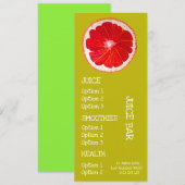 Drankjes gezond drankjes Grapefruit fruit menu (Voorkant / Achterkant)
