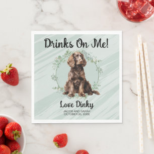 Drankjes op Mij! Amerikaanse Water Spaniel Honden  Servet