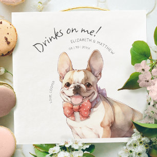 Drankjes Op Mij Franse Bulldog Aquarel Leuke Hond Servet