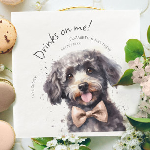Drankjes Op Mij Poodle Aquarel Leuk Hond Huisdier Servet