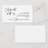 Drankkaart, drank voor volwassenen, vier met ons m informatiekaartje (Voorkant / Achterkant)