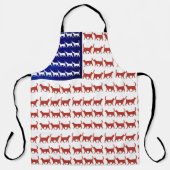 Drapeau 4 juillet chat Bleu rouge et tablier bleu (Recto)