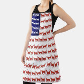 Drapeau 4 juillet chat Bleu rouge et tablier bleu (Insitu)