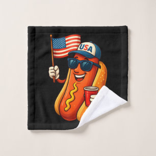 Drapeau 4 juillet Hotdog Funny Patriotique USA