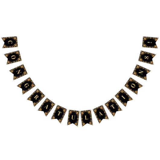 Drapeau à Bunling Floral doré (Tout)