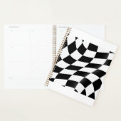 Drapeau à carreaux noir et blanc ondulé de course (Devant avec enveloppe)