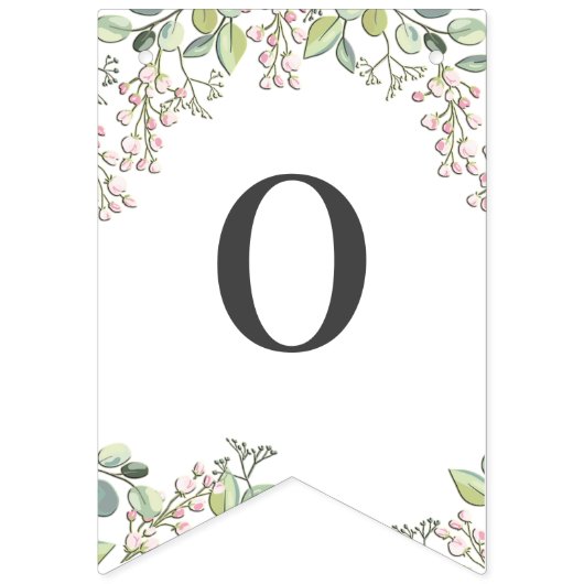 Drapeau à fanions de fleurs roses de printemps de  (Deuxième drapeau)