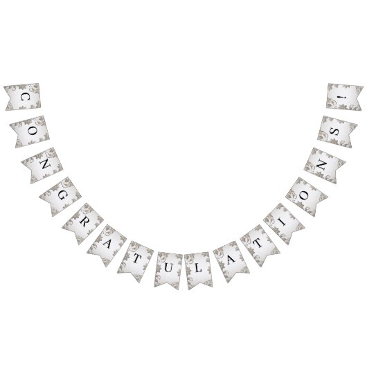 Drapeau à rabattage floral argent (Tout)