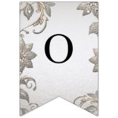 Drapeau à rabattage floral argent (Deuxième drapeau)