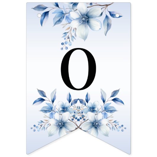 Drapeau à tambour de fleurs bleues botaniques (Deuxième drapeau)