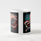 Drapeau Abstrait américain Jumbo Mug (Devant)