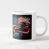 Drapeau Abstrait américain Jumbo Mug (Droite)