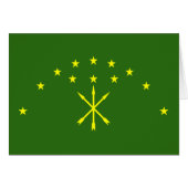 Drapeau Adygea patriotique (Devant horizontal)