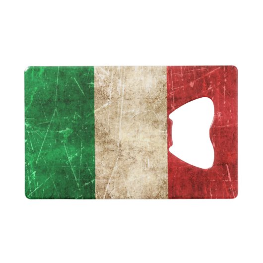Drapeau âgé et rayé de cru de l'Italie (Devant (Horizontal))