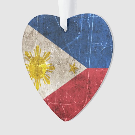 Drapeau âgé et rayé de cru de Philippines (devant)
