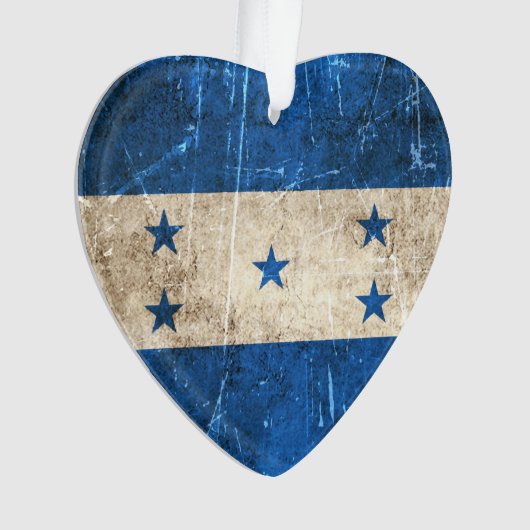 Drapeau âgé et rayé de cru du Honduras (devant)
