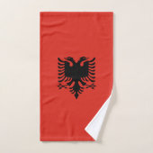 Drapeau albanais (Serviette à main)